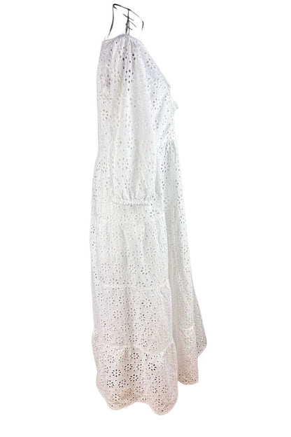 Rochie traditionala dama R25 alb crystal
