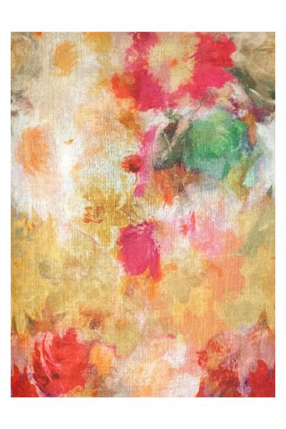 Esarfa casmir dama F, Dacali, rosu/verde, 185 x 75 cm
