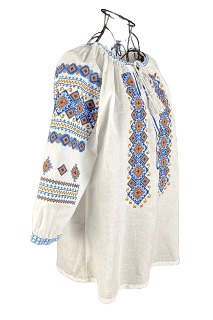 Bluza dama RA25 alb/albastru marin