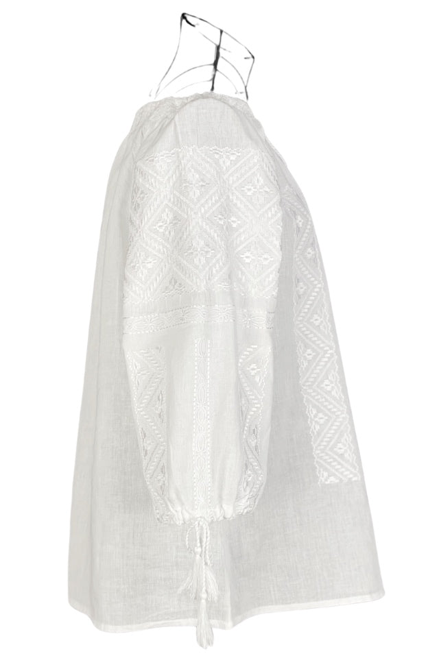 Bluza tip ie dama B23, alb creta