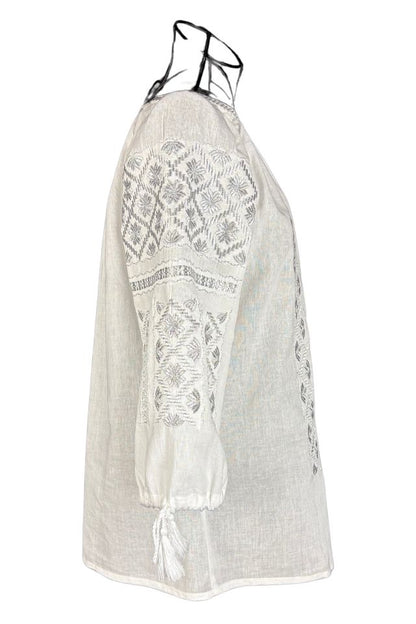 Bluza dama tip ie R256  alb/argintiu