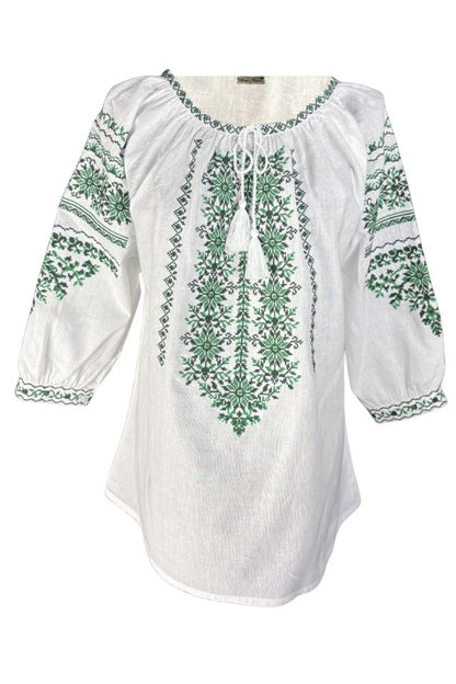 Bluza dama M26 alb/verde