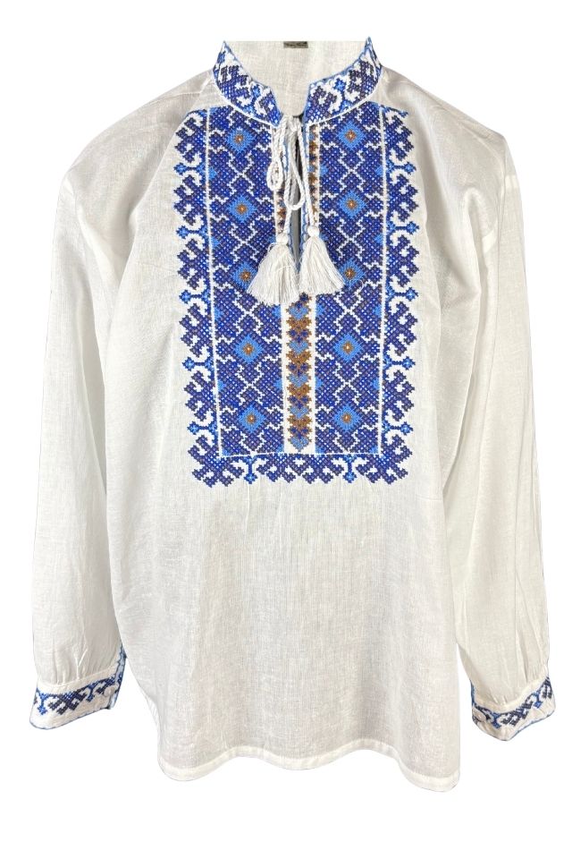 Bluza baieti CB126 alb/albastru