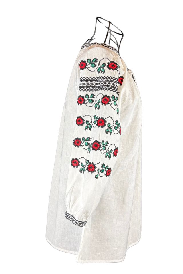 Bluza dama tip ie R25 alb/verde