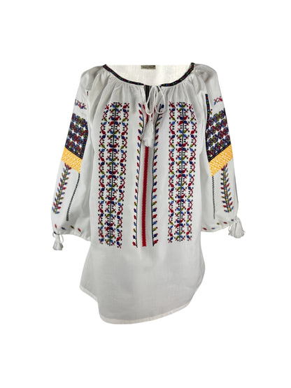 Bluza dama AU26 alb/galben