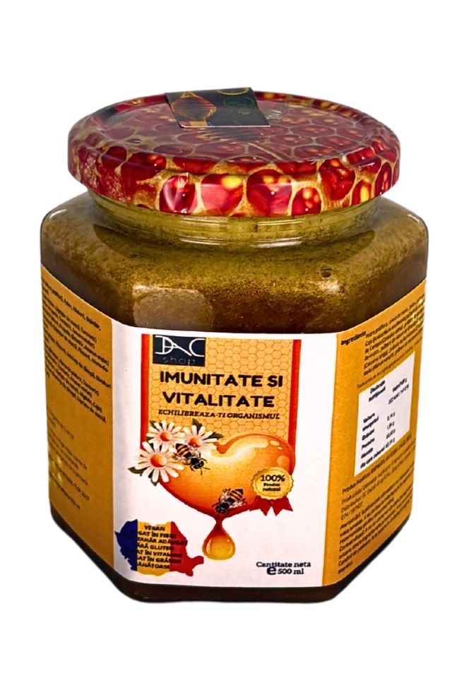 Miere DAC shop cu 16 ingrediente naturale, energizanta, 500g