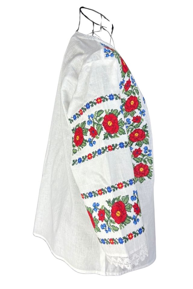 Bluza dama M26 alb verde inchis