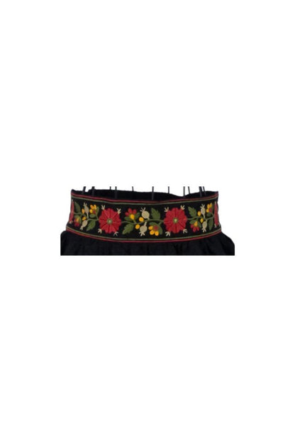 Fusta dama traditionala, negru/verde