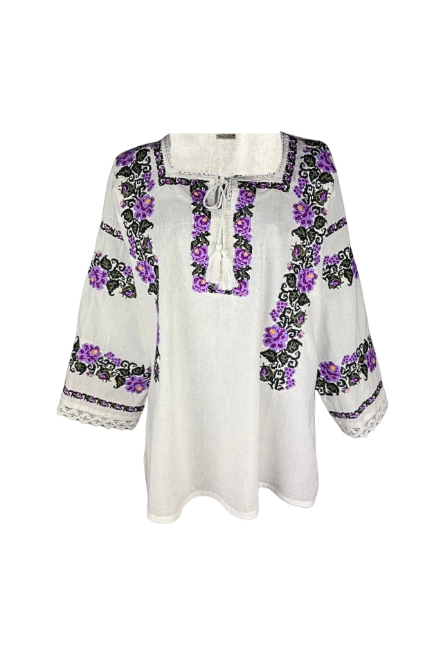 Bluza dama SE26F alb/mov