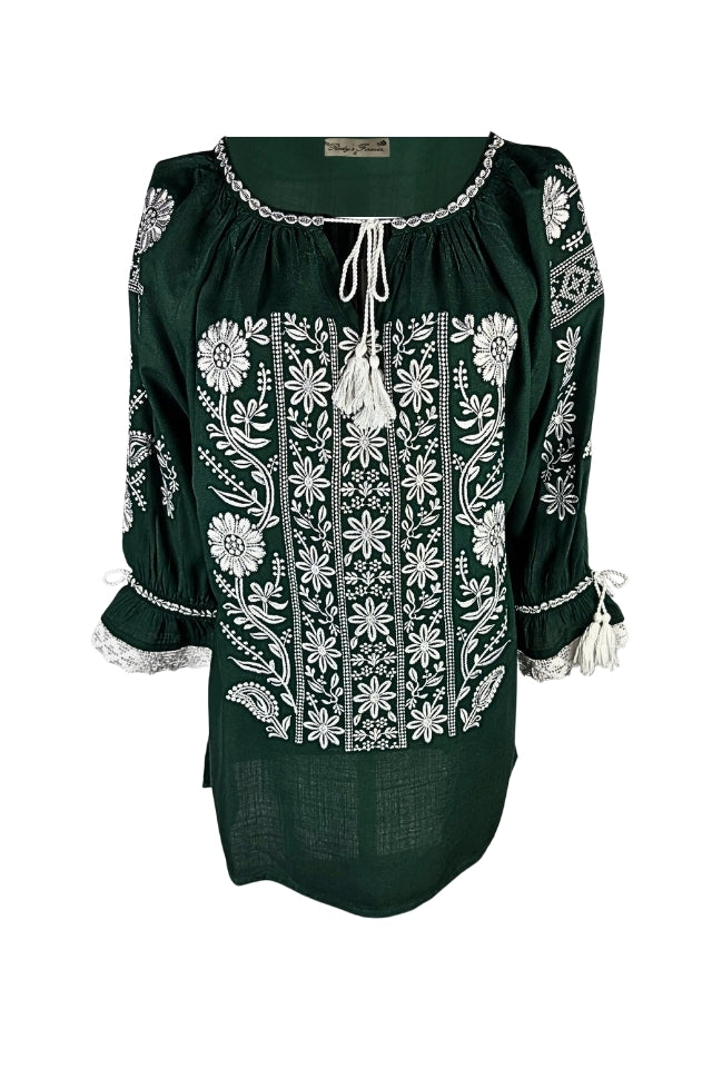 Bluza dama IL26 verde/alb