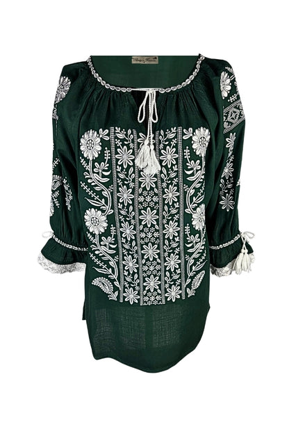 Bluza dama IL26 verde/alb