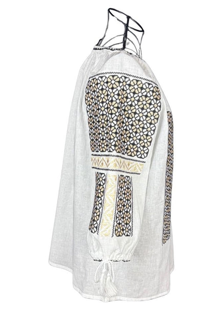 Bluza dama A26 alb/bej