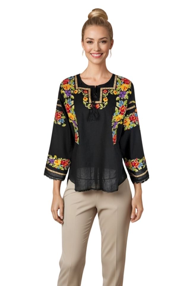 Bluza dama DF negru/galben