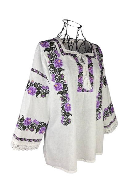 Bluza dama SE26F alb/mov