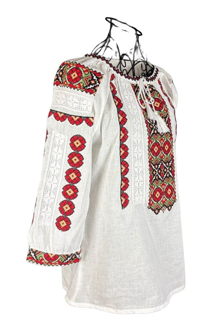 Bluza dama O25 alb/verde