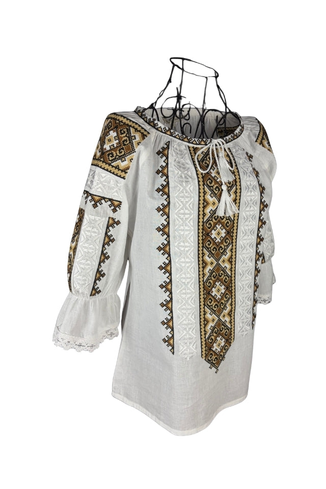 Bluza dama IL26 alb/bej
