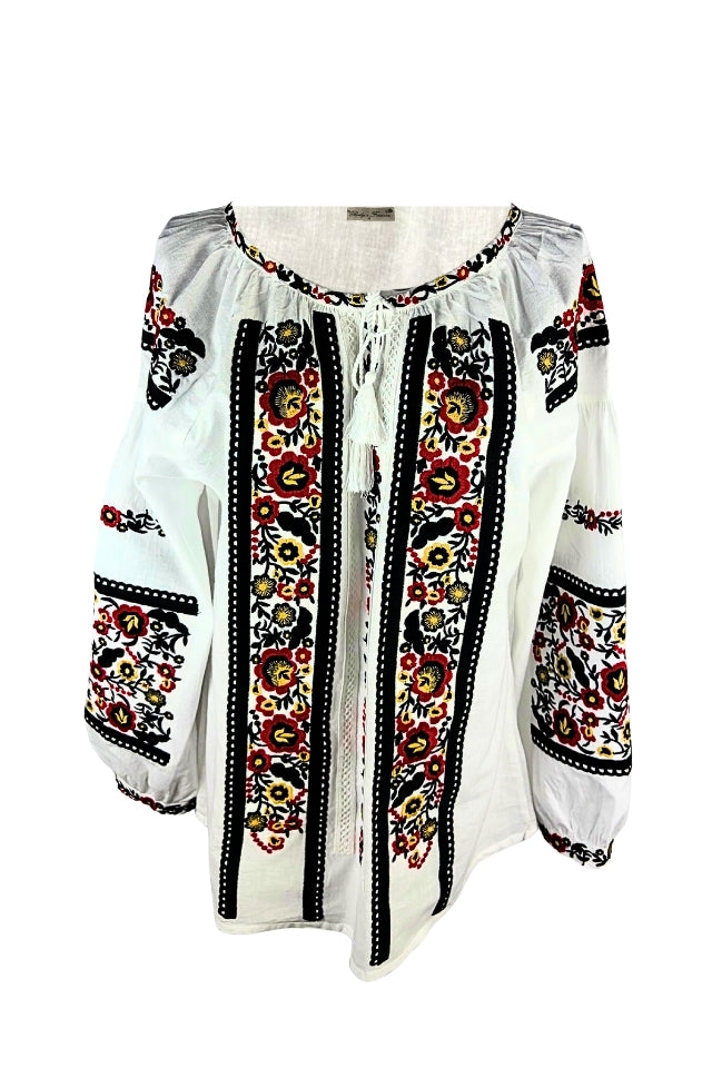 Bluza dama O26F alb/negru inchis