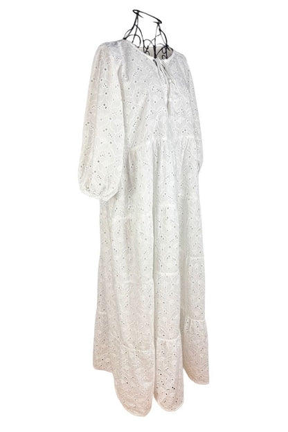 Rochie traditionala dama R25 alb/optic