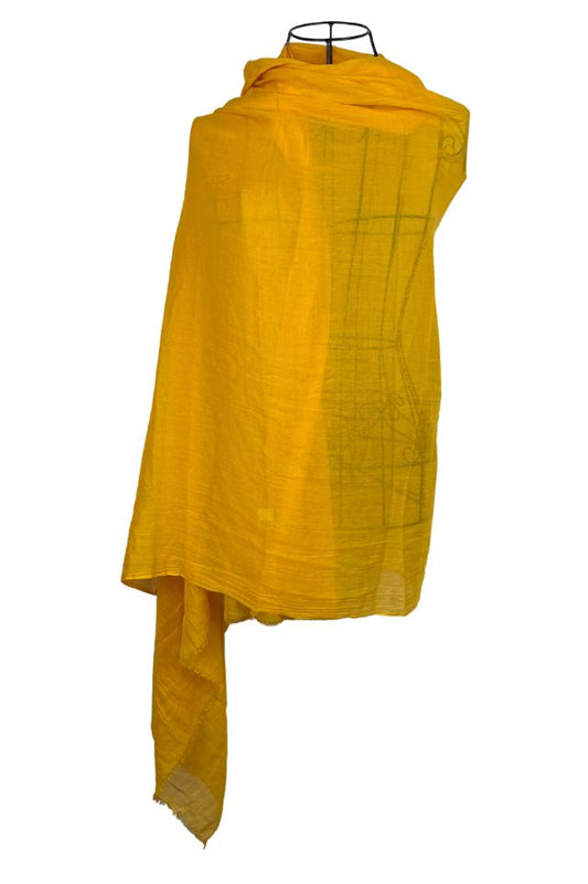 Esarfa dama uni 25V, galben 180 x 95 cm