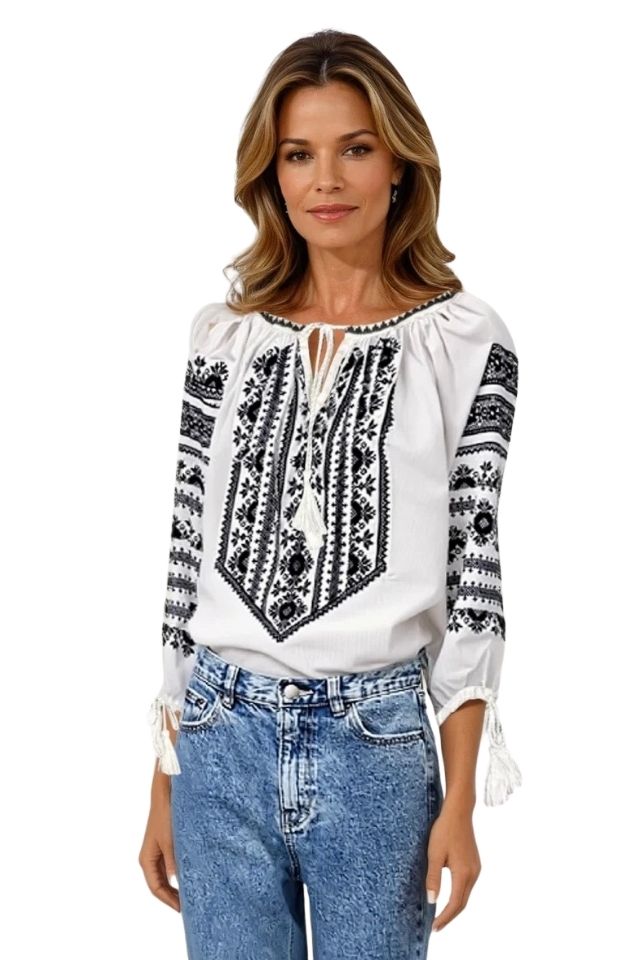 Bluza dama tip ie R25 alb/negru darth vader