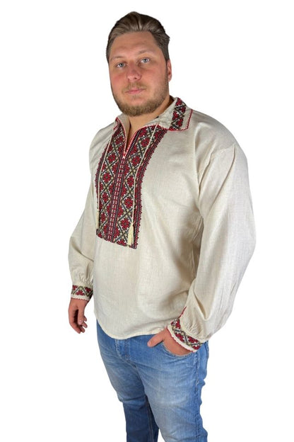 Ie barbati CPB3 bej/rosu