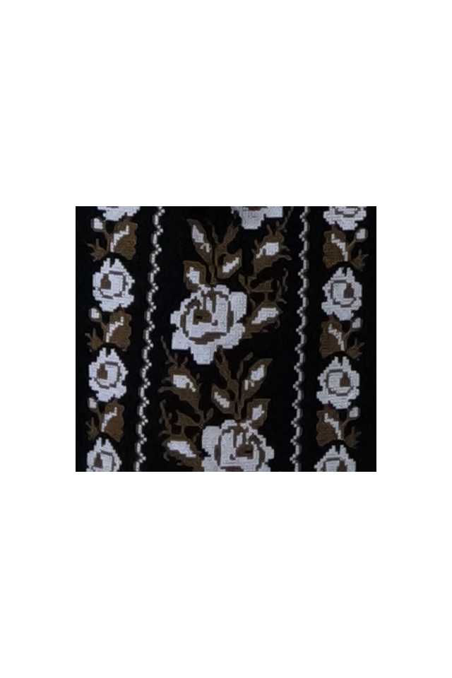 Bluza tip ie dama B2, negru antichizat/maro
