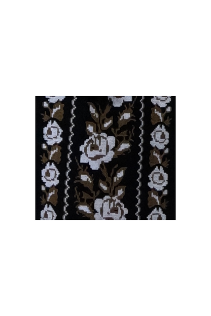 Bluza tip ie dama B2, negru antichizat/maro