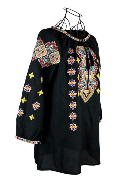 Bluza tip ie dama R24, negru/galben