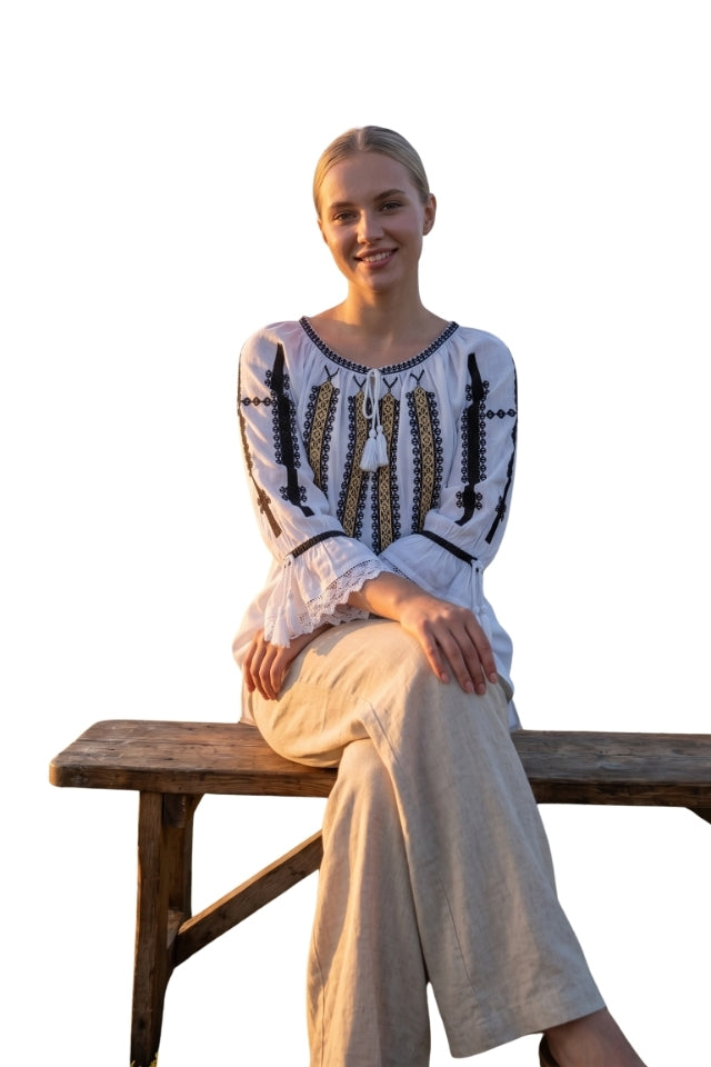 Bluza dama 2IU26 alb/crem