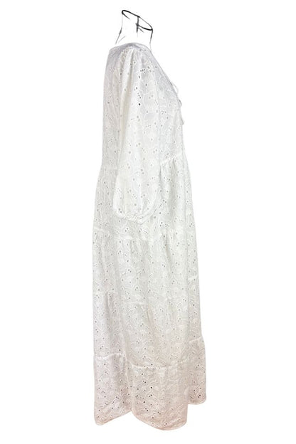Rochie traditionala dama R25 alb/optic