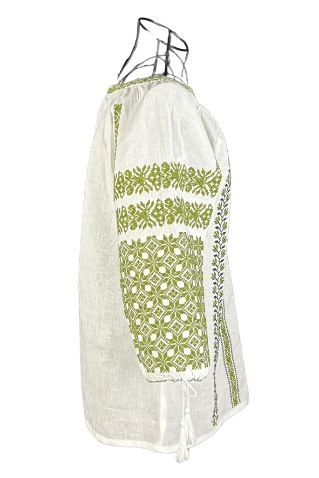 Bluza dama RA25 alb/verde