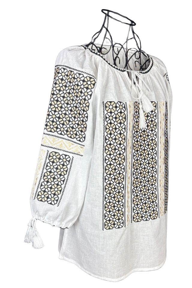 Bluza dama A26 alb/bej