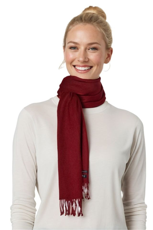 Fular dama uni 24U, 180x70cm, rosu bordo