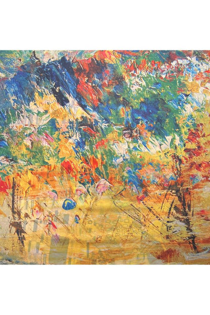 Esarfa patrata S dama, Dacali, maro ruginiu, 70x70 cm