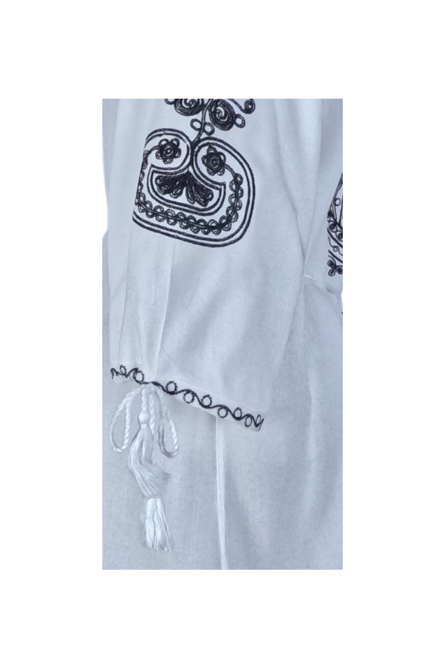 Bluza tip ie dama R24, alb/negru