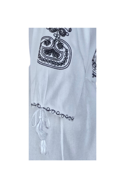 Bluza tip ie dama R24, alb/negru