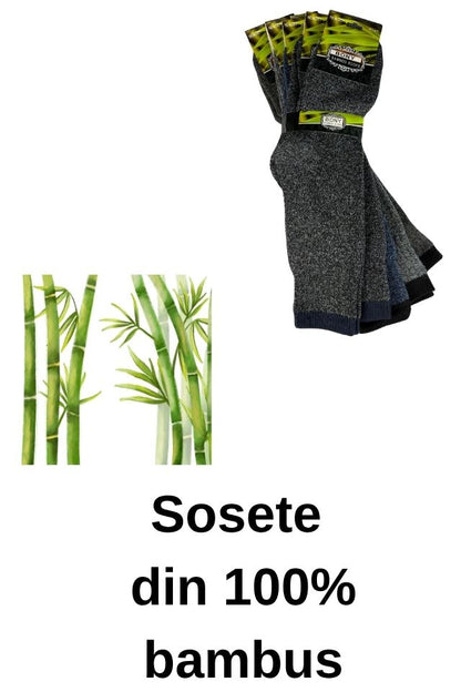 Sosete 5 perechi sosete barbati din bambus fara cusaturi