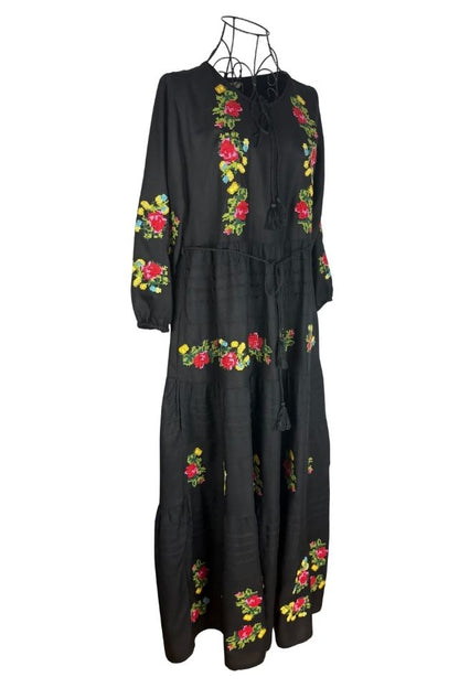 Rochie dama S25 negru/galben