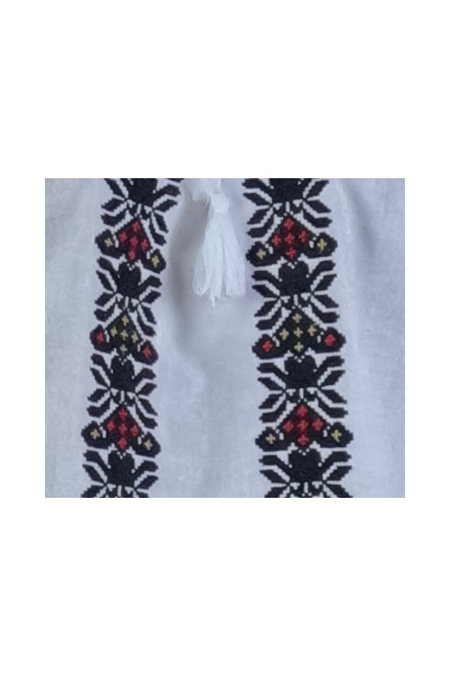 Bluza tip ie dama R24D, alb crystal/negru