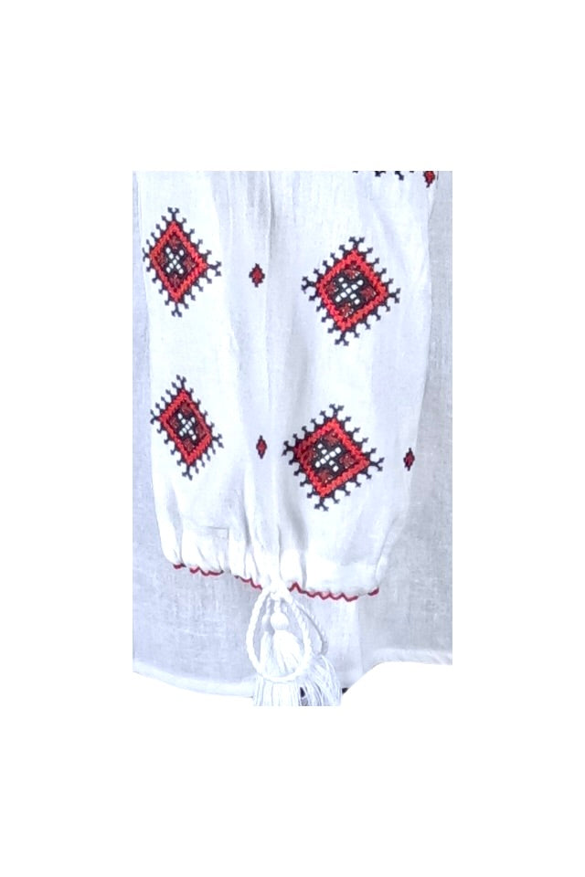 Bluza tip ie dama RD24, alb/portocaliu