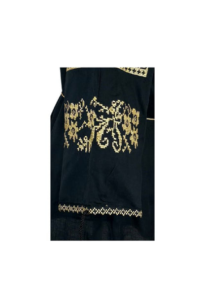 Bluza tip ie dama R24, negru/auriu