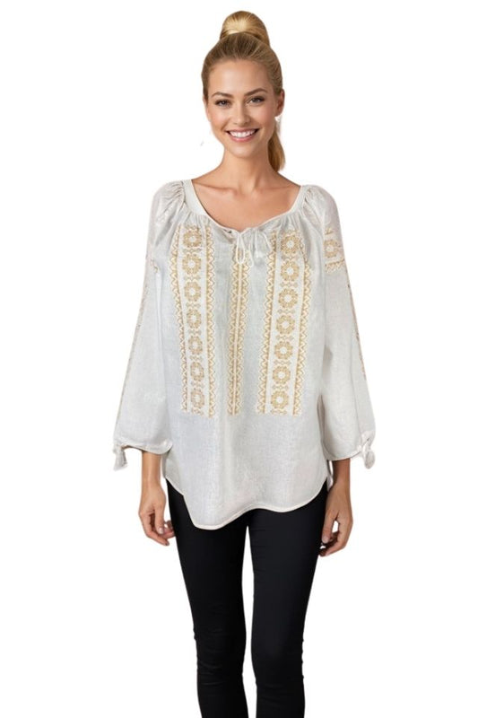Bluza dama tip ie I26 alb/crem