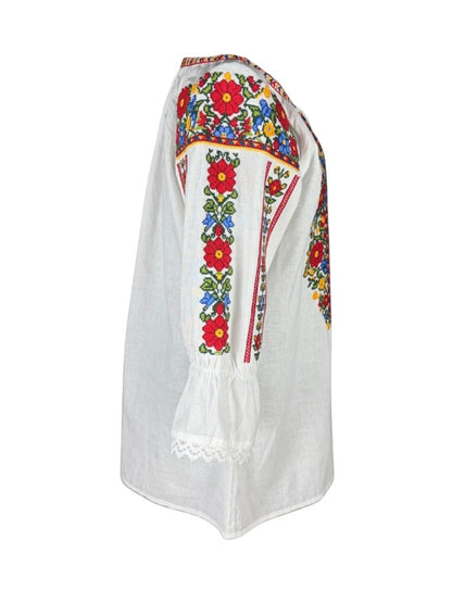 Bluza dama IL26 alb/galben