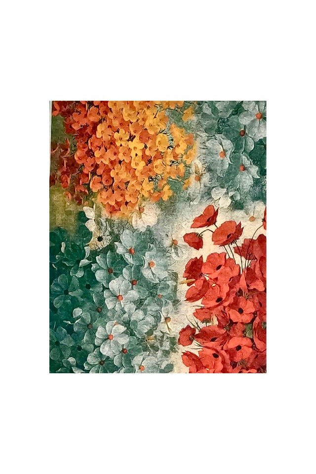 Fular dama lână de lux, galben/verde, 180x60cm