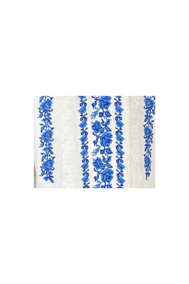 Bluza dama tip ie I26 alb/albastru