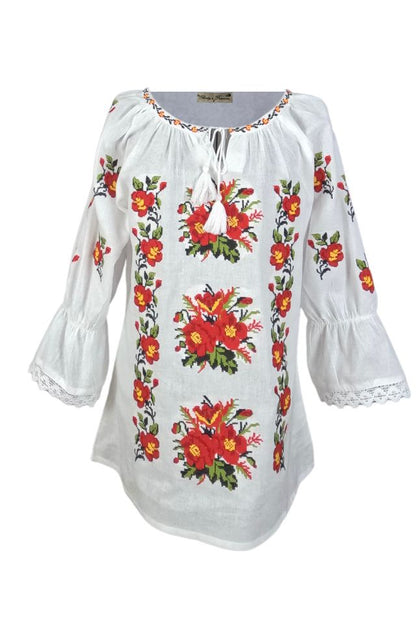 Bluza dama tip ie 024, alb fildes/galben