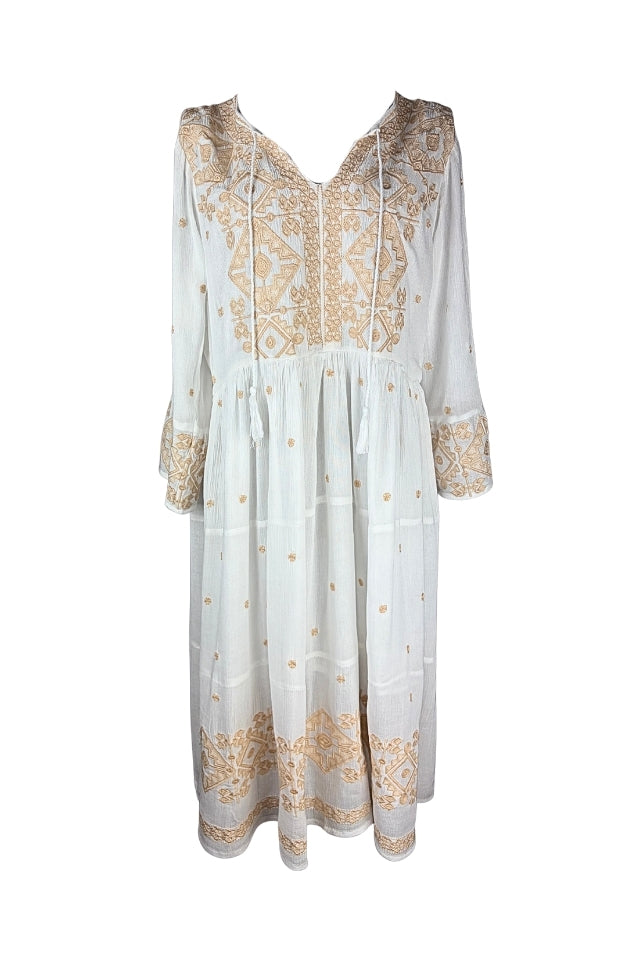 Rochie dama AU26 alb/verde