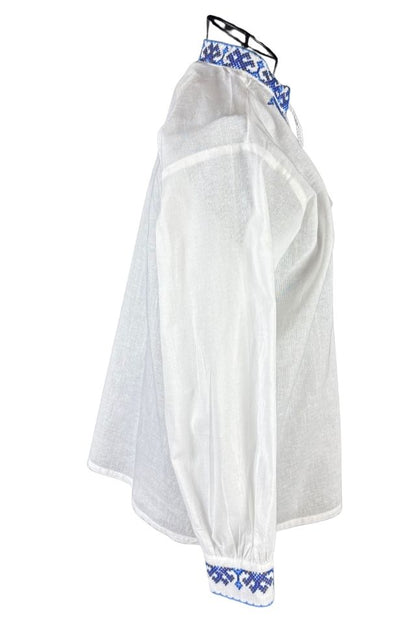 Bluza baieti CB126 alb/albastru