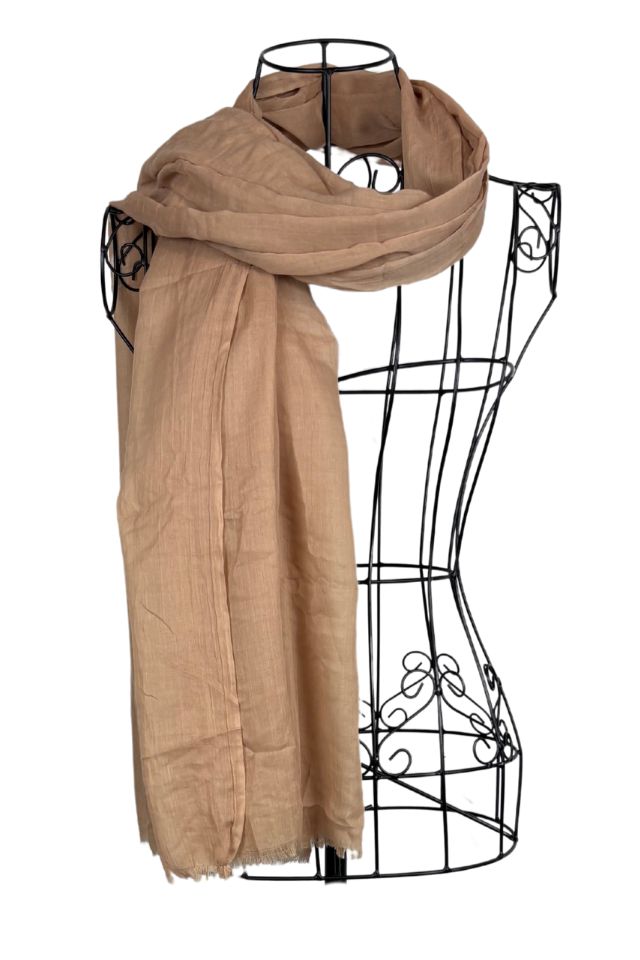 Esarfa dama uni 25VM, maro deschis 180 x 95 cm
