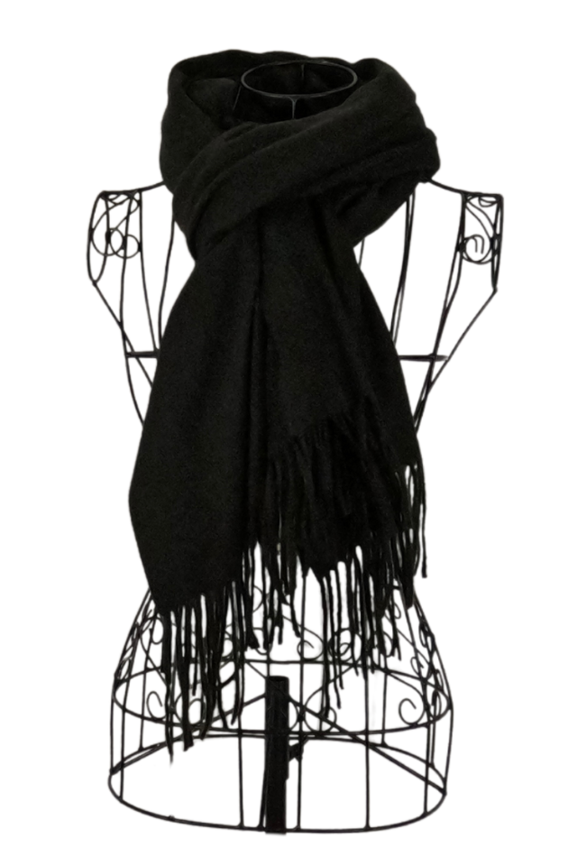 Fular dama uni 24, 180x70cm, negru